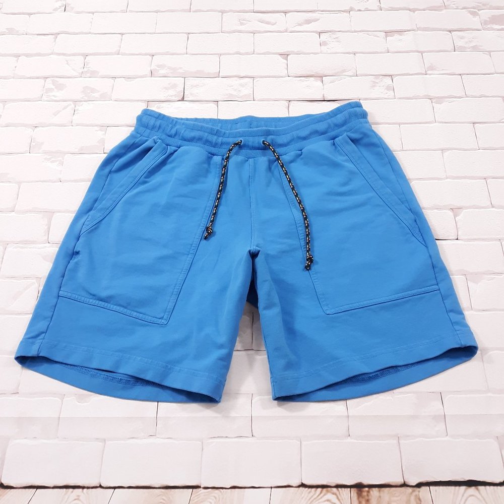 RHONE Shorts Mens Size Medium Blue Elastic Waist Athletic Sweats Gym Workout